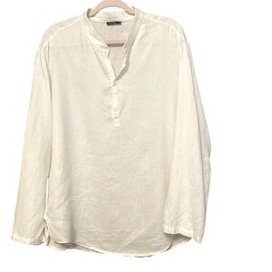 White Linen Women’s Shirt - Size Large NWOT